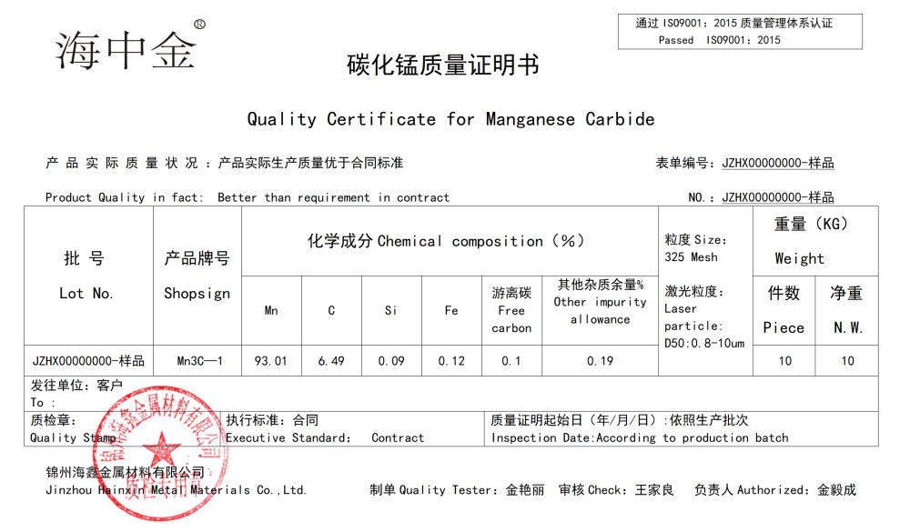 碳化锰生产厂家